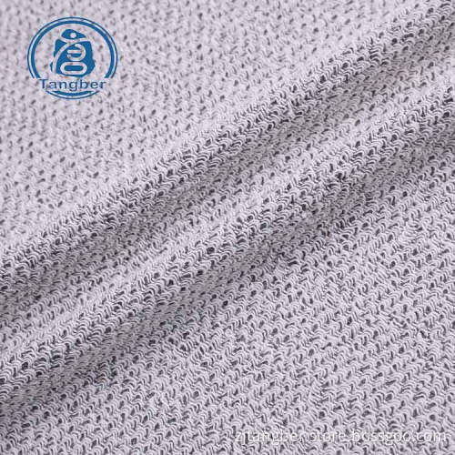 tissu éponge jacquard de coton polyester
